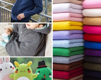 Solid Polar Fleece Fabric, Anti Pill Fabric, Sewing Fabric, Soft Blanket Fabric, Doll Plush Fabric, By The Half Yard
