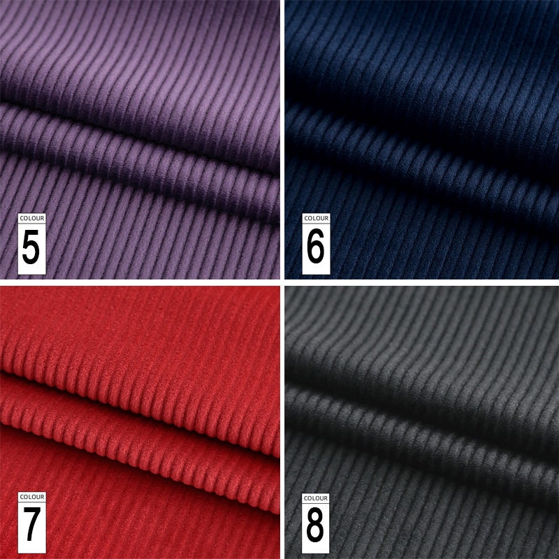 Corduroy Fabric Solid Color Corduroy 8 Wales Corduroy Etsy