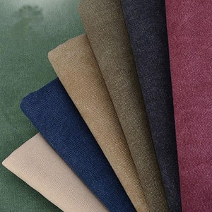 16 Unzen Canvas Stoff, Gewaschener Canvas Stoff, Baumwoll Canvas Stoff für Taschen, Schuhe, Mützen, Tischdecken, Handtaschen, Sofa, Meterware