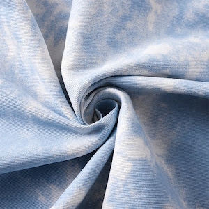 Colored Denim Tie Dye Fabric, Medium Weight Denim Fabric, Cotton Denim, Printed Denim, Blue Denim, Soft Denim, Jeans Fabric,By The Half Yard