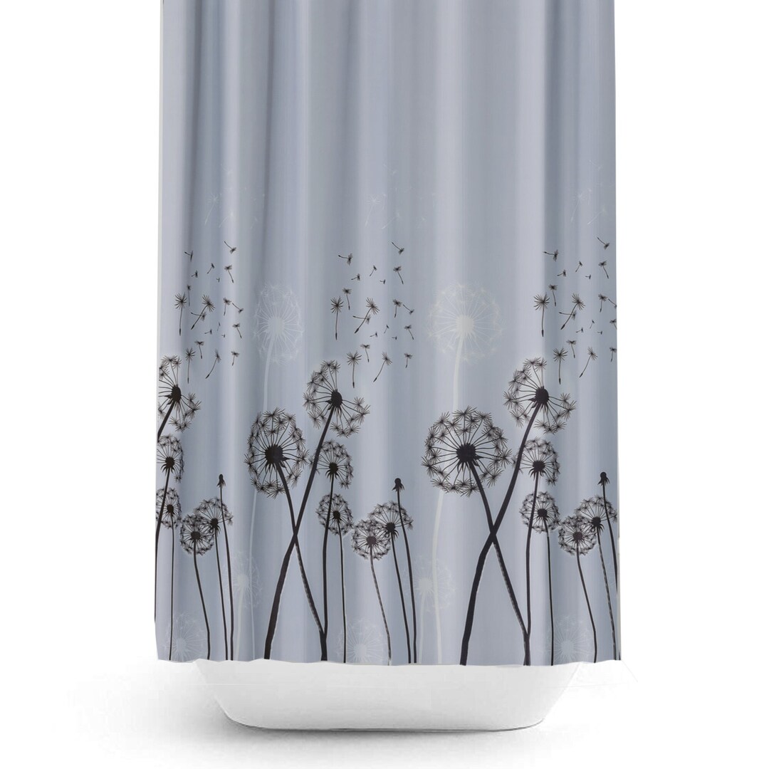 Flying Dandelion Seeds Narrow Extra Long and Wide Fabric Bathroom ...
