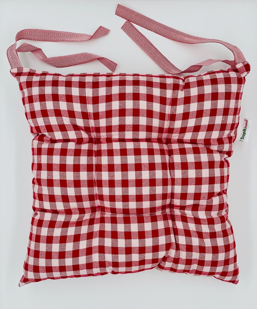 Red gingham seat 2025 cushions