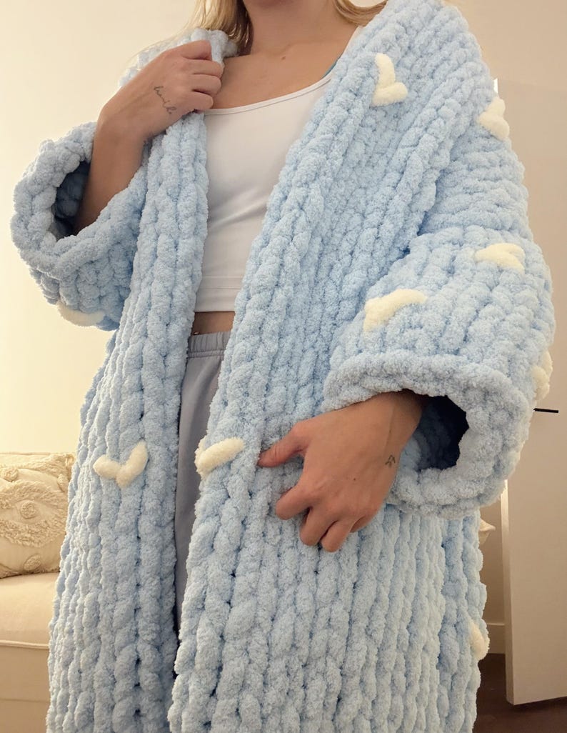 Custom Chunky Crochet Cardigan - Etsy