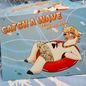 Beach Bear Rock-afire Explosion - Carte postale Catch A Wave