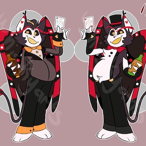 Husk Hazbin Hotel Double Sided 2in Charm