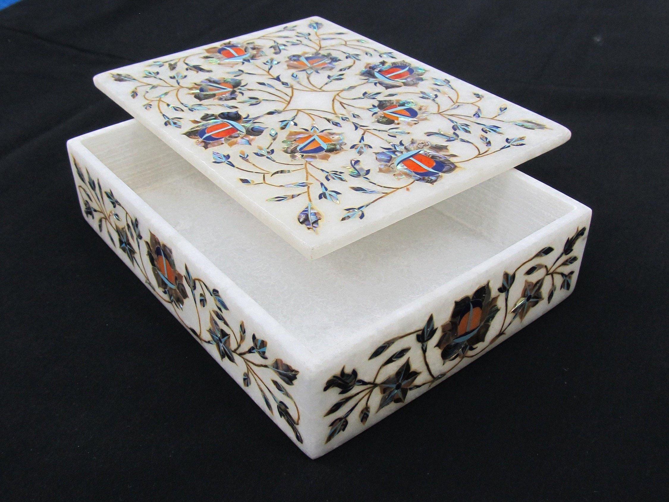 Marble Jewellery Box/ Vanity Box/ Handmade Multi Use Box Etsy