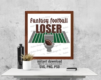 Fantasy Football Loser ontwerp | ONTWERP VOOR DIRECT DOWNLOADEN | Cricut cut-bestand | Fantasy Voetbal | svg, png, psd