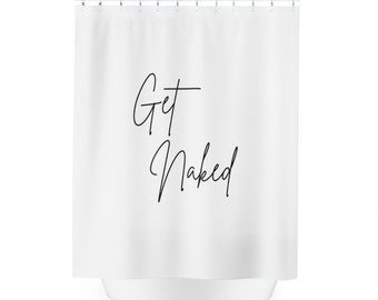 Get Naked Pink Shower Curtain, Pink Get Naked Shower Curtain, Pink