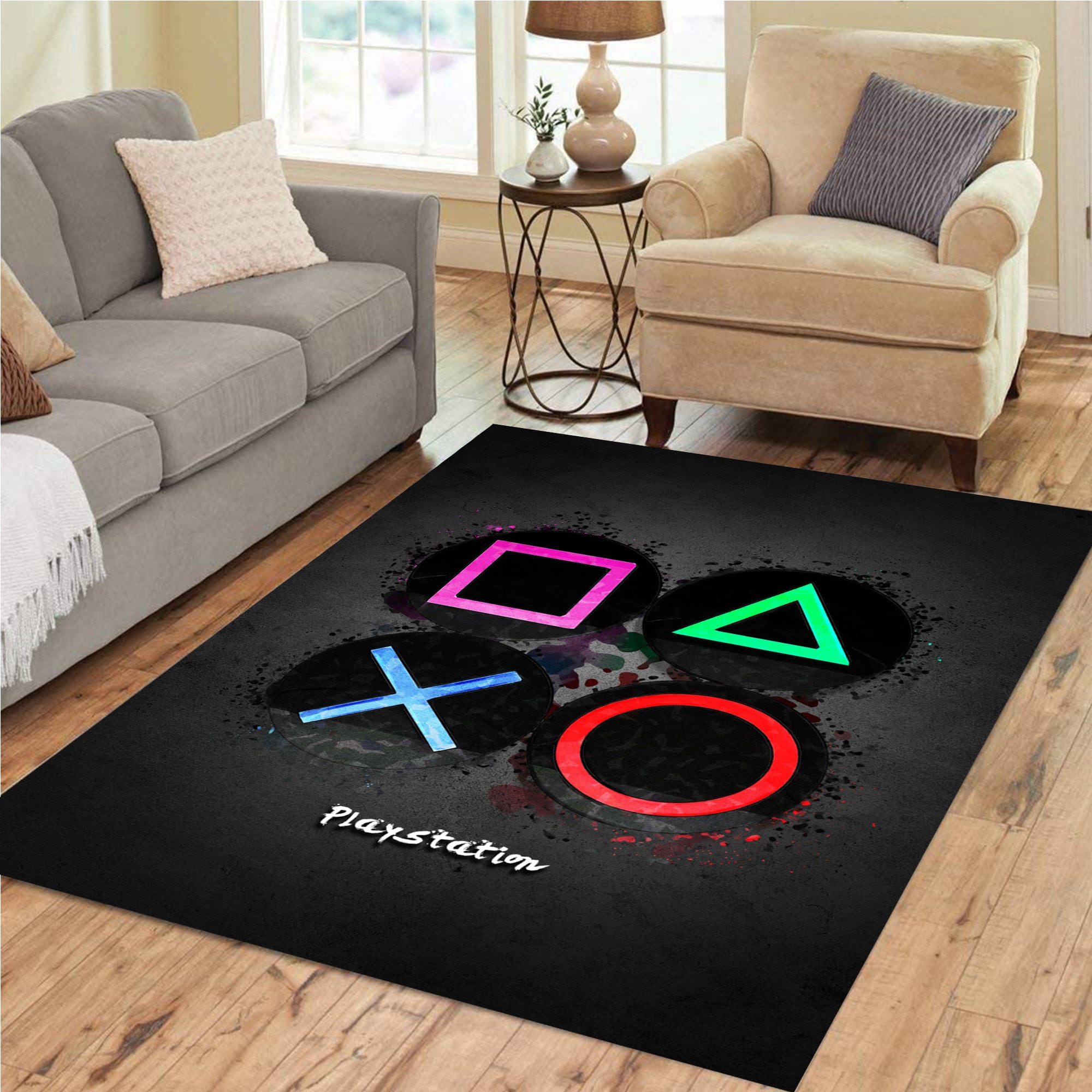 Arcade Marquee Playstation Game Rug Game Collections Carpet Etsy