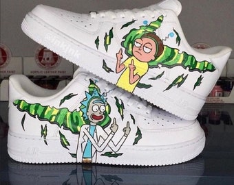 rick and morty basketball shoes