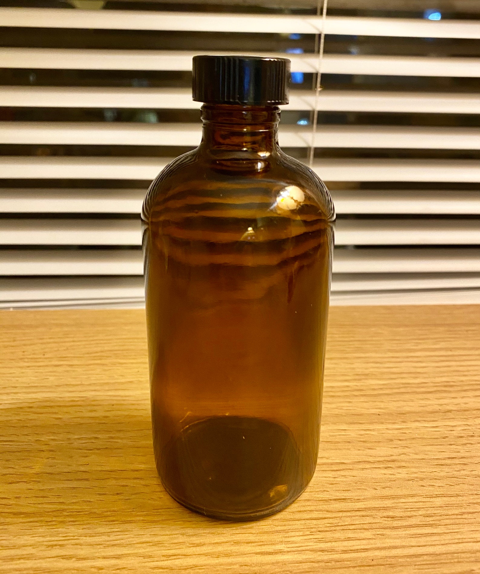 8 oz Amber Glass Bottle with lid Etsy