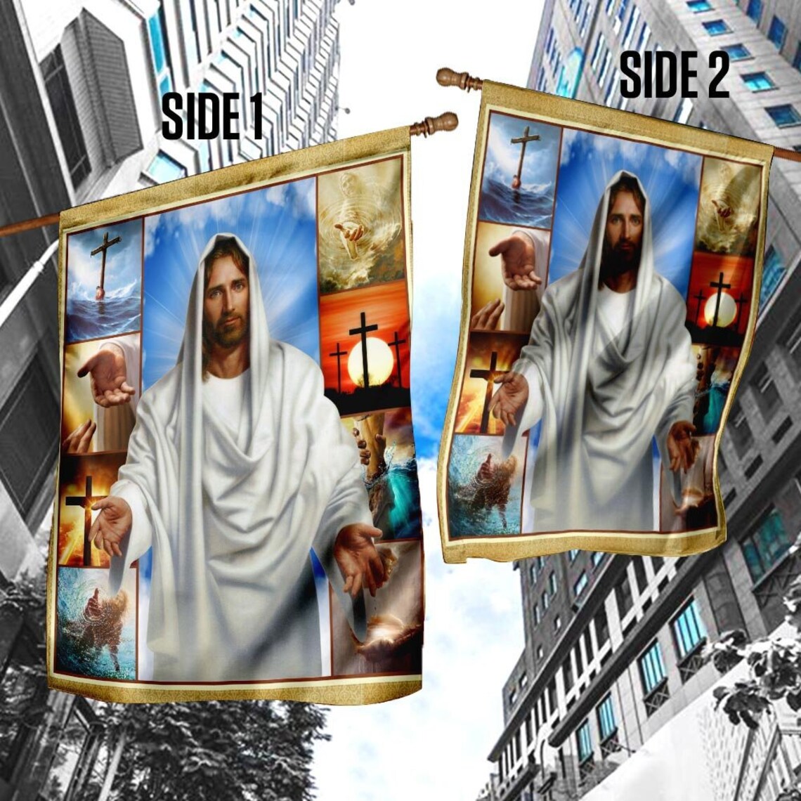 Lamb Of God Jesus Lion Flag House Flagpeace flag Rustic Etsy