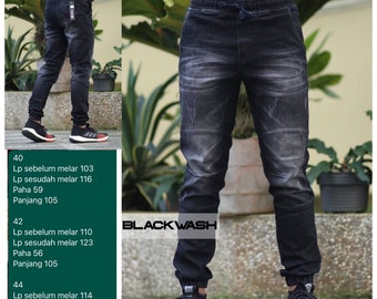 HandMade Men's Jogger Denim Jeans Pants Jumbo Size