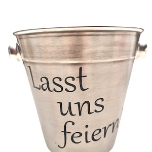 Eiskühler Edelstahl DN 14 cm – Sektkühler / Ice Bucket für Hochzeit, Geburtstag, Party – Flaschenkühler Eimer ohne Inhalt