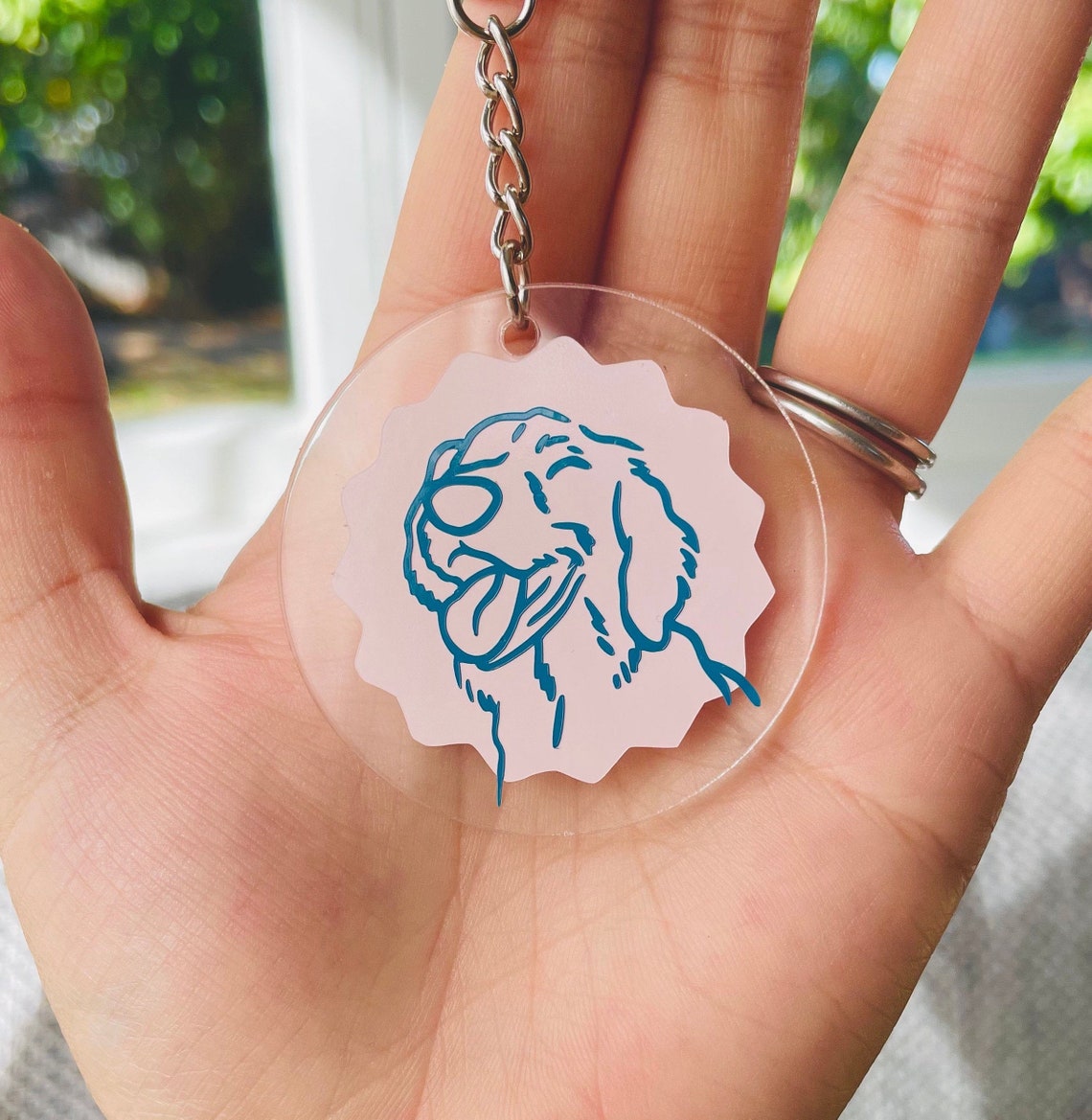 Llaveros de mascotas personalizados / Redondo x Acrílico / Etsy