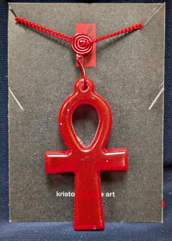 Ankh Necklace レッド size OS Red Ankh Necklace - Etsy