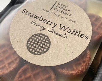 Strawberry waffles - rabbit treats 8pk