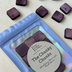 The Chunky Chunks - Mastigáveis de madeira de mirtilo para hamsters/porquinhos-da-índia/coelhos