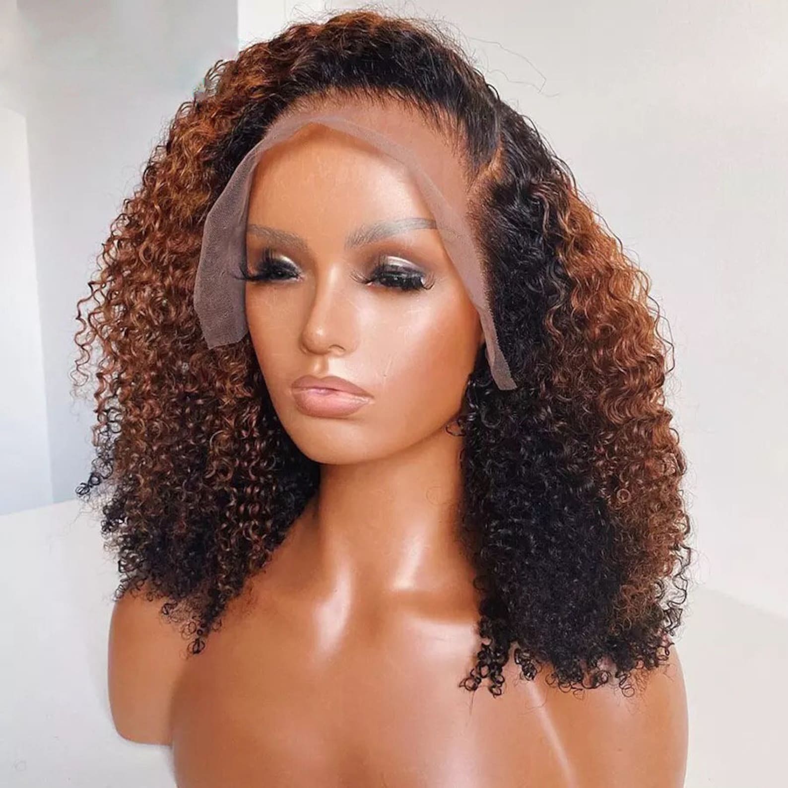 ANA Wig // Lace Frontal Wig 13x6 Chocolate Shaded Kinky - Etsy