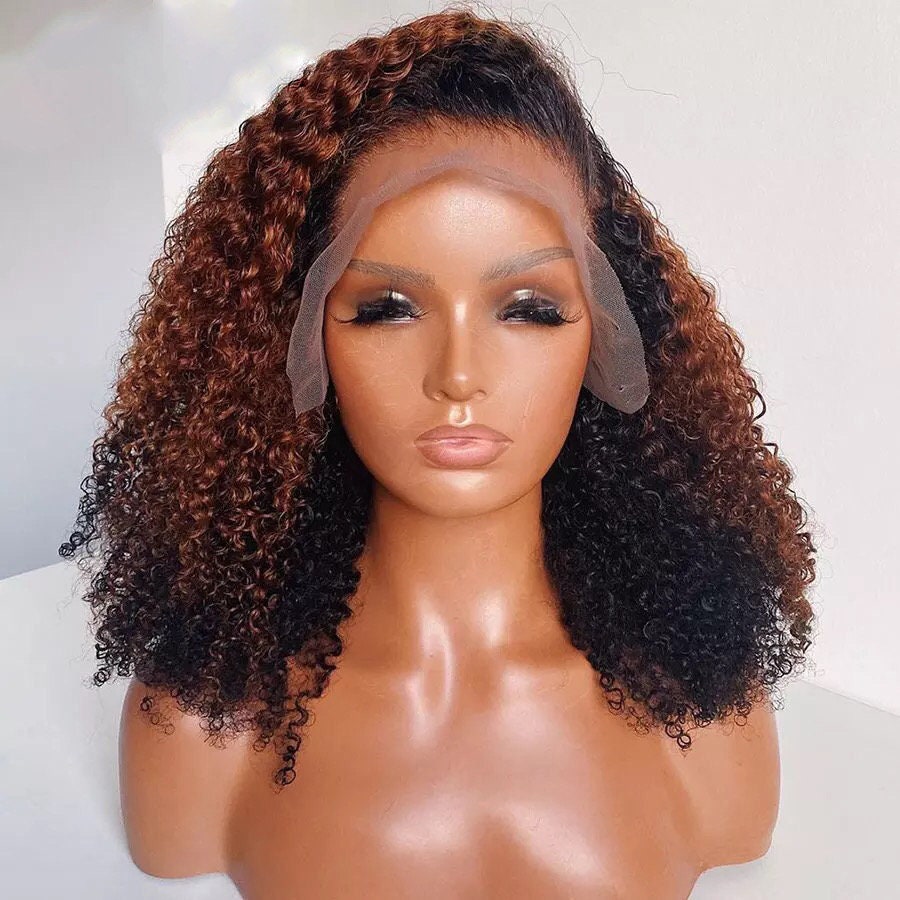 ANA Wig // Lace Frontal Wig 13x6 Chocolate Shaded Kinky - Etsy