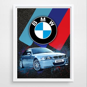Ilustración BMW E46 30x40cm