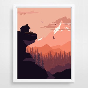 Illustration Mountain 30x40cm part 1/3
