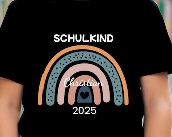 Personalisiert Schulkind 2026 Shirt mit Name, Einschulung Geschenk, Erstklässler Shirt, Ich ROCKE die Schule, Kindergarten Abschied