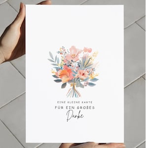 Tarjeta de agradecimiento, regalo de despedida, juego de tarjetas de felicitación, idea de regalo de postal hecha a mano para gerente, regalo de cumpleaños, aniversario de la empresa, DinA6