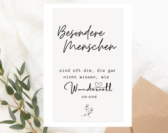 Carte postale d'encouragement : personnes spéciales, merci, anniversaire, idée cadeau pour un meilleur ami