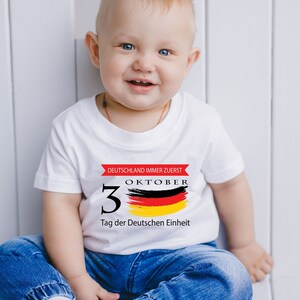 Baby Shirt mit Tag der Deutschen Einheit, Tag der Deutschen Einheit Kleinkind T-Shirt, Happy Birthday Germany, Newborn Organic Tshirt, 3.Oktober 1990