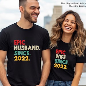 Aangepast katoenen jubileumshirt: cadeau voor stel voor man en vrouw