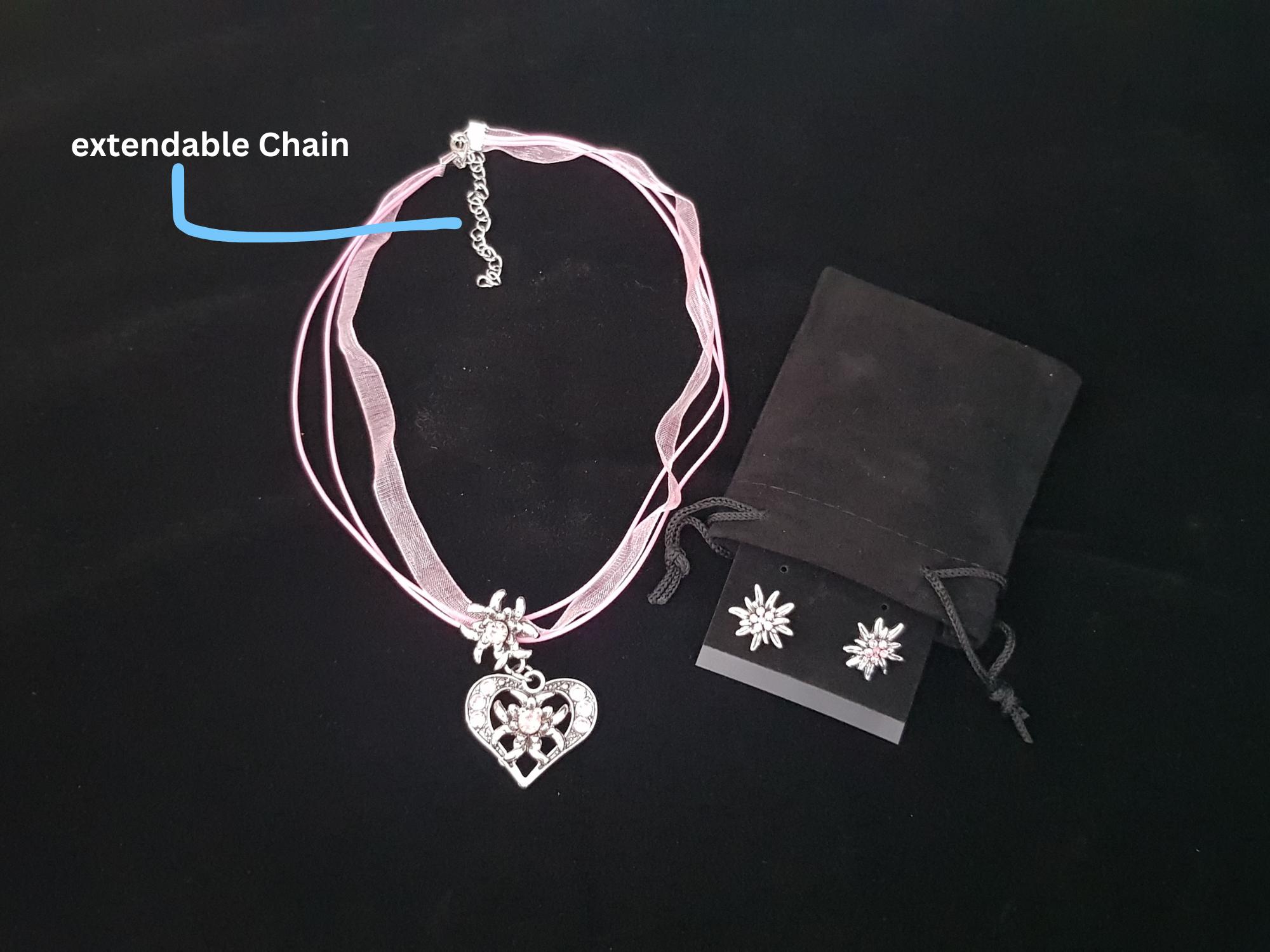 OHREN Set Di 3 Gioielli Tradizionali Bavarese Collana Con Ciondolo