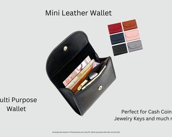 Minimalist Portable Leather Coin Wallet, Multi Functional  Credit Card Holder for Women, Mini Wallet with PU Soft Leather, Must Have Gift