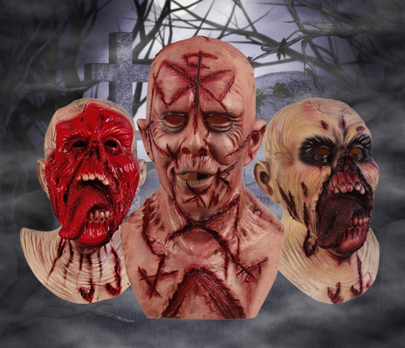 Halloween Creepy Scary Face Latex Mask Horror Costume Party Props