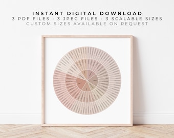 Feelings Wheel / Emotion Wheel | Neutral & Monochrome on White | Printable Aid Emotional Regulation, Mental Health, Coping Skills | Original