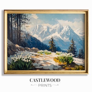 Swiss alps oil painting - Etsy 日本