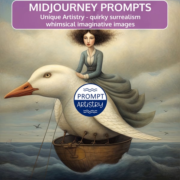 Midjourney Prompt, Surreal Rides Whimsical Illustrations, High Quality Prompt, Tested and Customisable