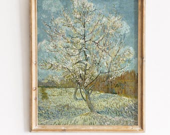 Albero in fiore primaverile, arte pastorale cottagecore (download digitale) 1281