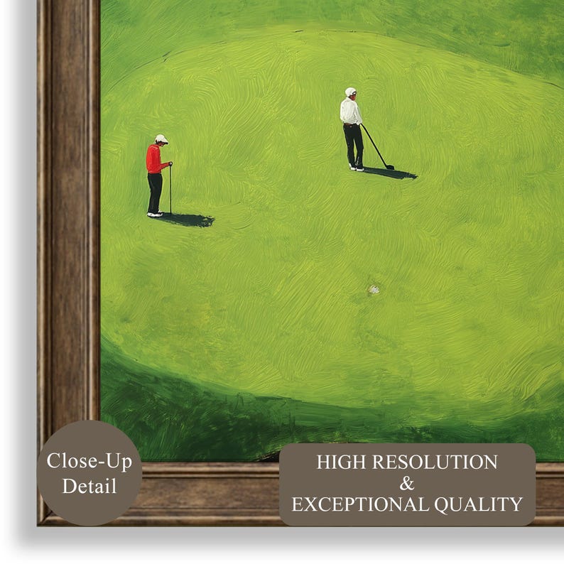 Golf Course Retro Poster, Vintage Mid-century Style Art Print (digital ...