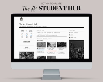 Notion Student Planner | Digital Assignment, Essay, Project Tracker (Digital Download)