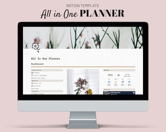 All In One Notion Planner | Project, Budget, Fitness Tracker (Digital Download)