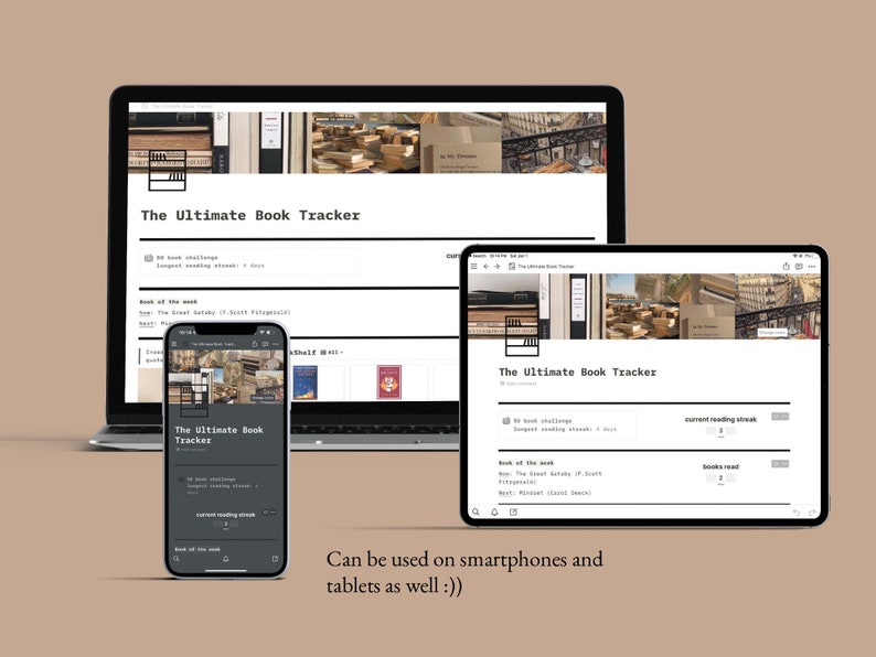 Ultimate Book Tracker | Notion Template, Digital Planner (digital ...