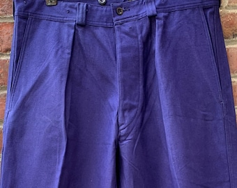 50年代フランス製デッドストックワークパンツ、フランス製SNCF、実寸サイズW34-43Fr L29-73cm、驚くほど完璧な状態！NOS！