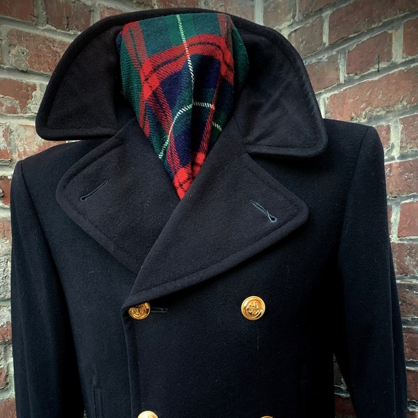 Fantastic US Navy Pea Coat Original - Genuine Pea Coat Made in USA Size 34S US Very Good Condition! Rare Small Size!