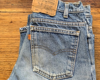 Levi's 509 80s Vintage W30 L30 Size Measured/Taille Mesurée W29-36.5Fr L29.5-75cm Good Condition ! Made in USA Whiskers Natural Patina