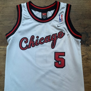 Vintage Nike Derrick Rose CHICAGO BULLS #5 Baloncesto Jersey Camiseta Etiqueta Tamaño S Tamaño Medido/Tamaño Medido 32XS US 42 Eu-cm