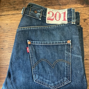 Levi&#39;s 201 1890-1901 Repro W29 L32 Actual Size Measured-Size Real Measured W32-41Fr L31-78.5cm