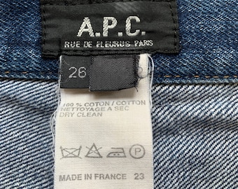 A.P.C 90s Vintage Selvedge Indigo Denim W26 L30 Actual Size Measured/Taille Measurement W23-30Fr L29-74cm Very Good Condition! Made in France !
