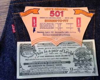 Levi's 501 Vintage 80s Shrink to Fit Deadstock With Tags