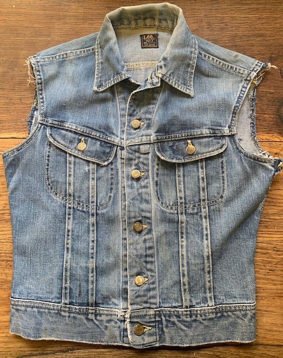 Lee Vintage Vest Jacket Early 70s 101J Trucker Made in USA Actual
